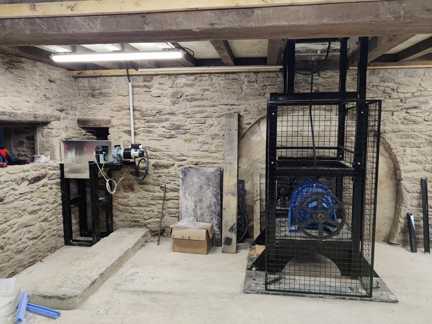 Local technique mécanique moulin production